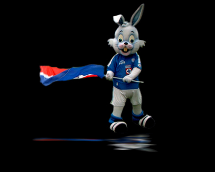 conejo , mascota equipo  Cruz Azul